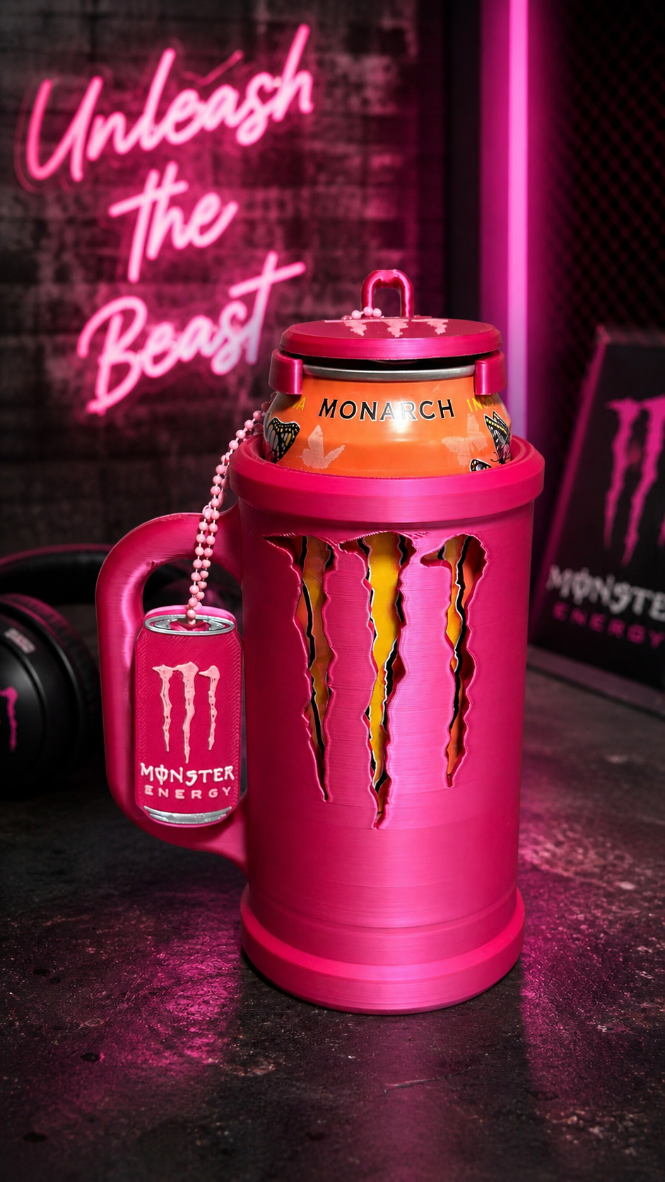 Kit porta lata Monster Magenta