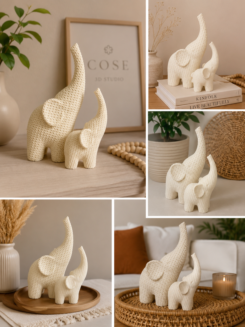 Kit Elefante de crochê