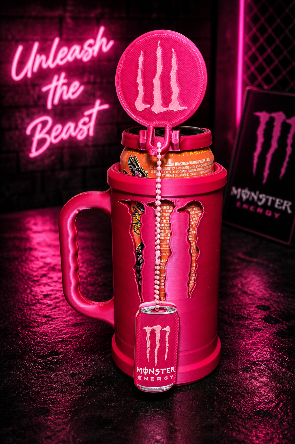 Kit porta lata Monster Magenta